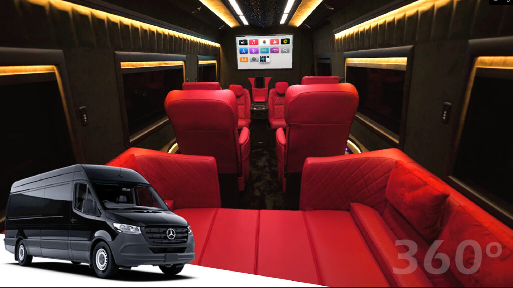 Mercedes Sprinter 516 Extra Long VIP - Bed & Sofa - NEW Full Review Art Touch luxury interior design